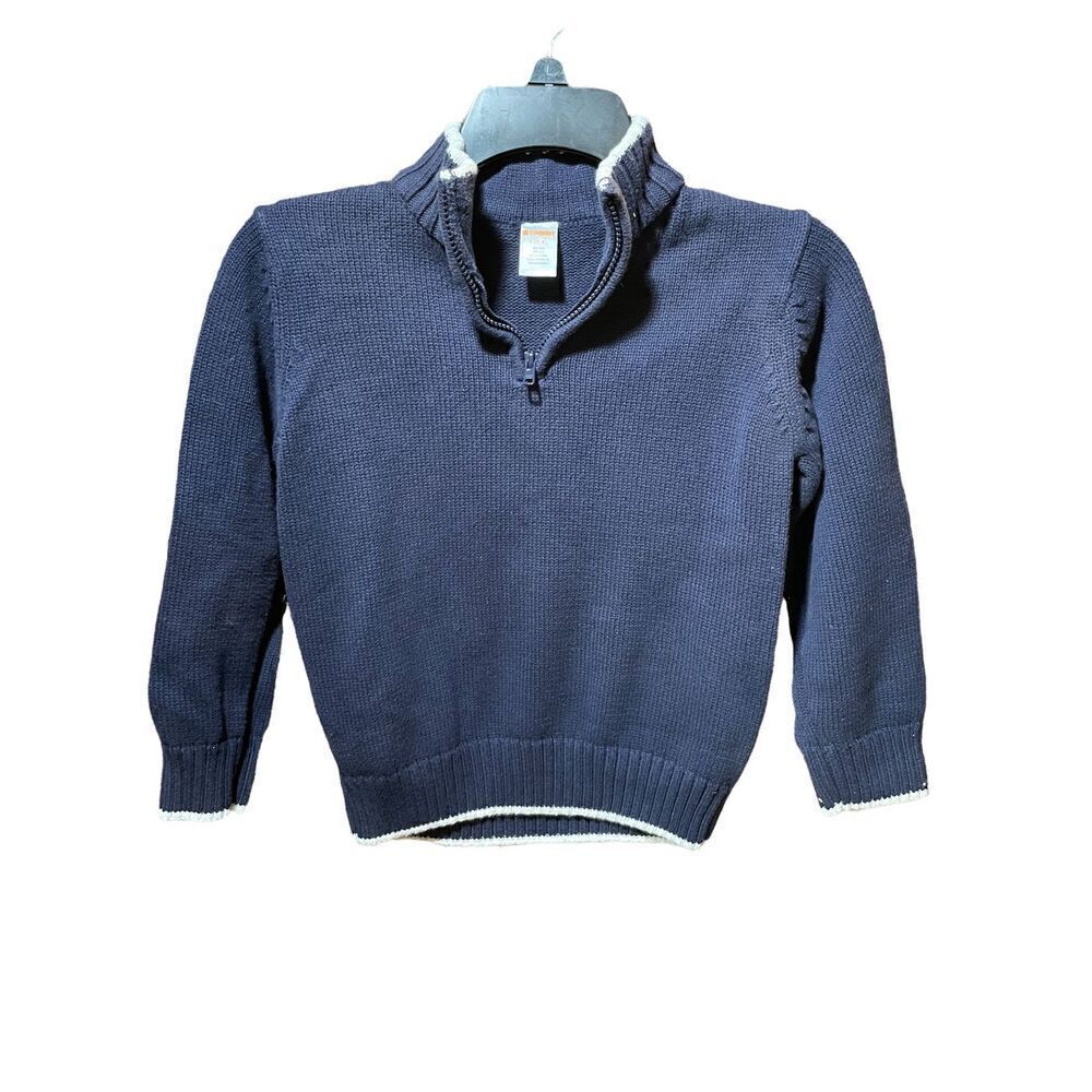 Gymboree Navy Blue Half Zip Dress Sweater Size Boys 5/6